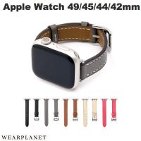 WEARPLANET Apple Watch 49 / 45 / 44 / 42mm Slim Line カウハイドレザー製 クラシック本革バンド ウェアプラネット ネコポス送料無料 | キットカットヤフー店