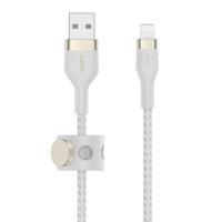 BELKIN ベルキン BoostCharge Pro Flex USB-A to Lightning MFi認証 高耐久 編み込みケーブル 1m ホワイト CAA010bt1MWH ネコポス不可 | キットカットヤフー店