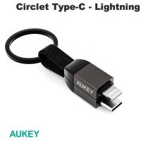 AUKEY オーキー USB Type-C - Lightning ケーブル Circlet Series キーホルダー型 マグネット付 0.1m ブラック CB-CL16-BK ネコポス送料無料 | キットカットヤフー店