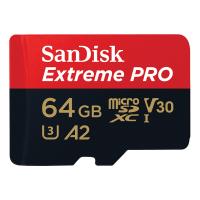 SanDisk サンディスク 64GB Micro SDXC Extreme Pro UHS-I V30 海外パッケージ R=200/W=90 4K A2対応 アダプタ付き SDSQXCU-064G-GN6MA | キットカットヤフー店