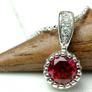 18金ホワイトゴールド ダイヤ＆ルビーペンダントトップ その他アクセサリー – HOUBIDOU