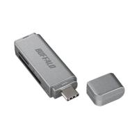 バッファロー(BUFFALO) BSCR120U3CSV(シルバー) USB 3.2(Gen 1)対応 USB Type-C接続 カードリーダー/ライター | ECカレント