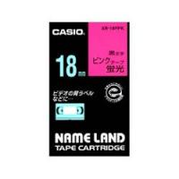 CASIO(カシオ) XR-18FPK ネームランド 蛍光色テープ 蛍光ピンク/黒文字 18mm | ECカレント