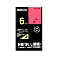 CASIO(カシオ) XR-6RD ネームランド スタンダードテープ 赤/黒文字 6mm | ECカレント
