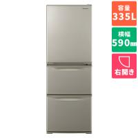 【標準設置料金込】【長期保証付】冷蔵庫 二人暮らし 335L 3ドア 右開き パナソニック NR-C344C-N グレイスゴールド 幅590mm | ECカレント