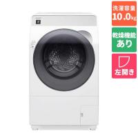 【標準設置料金込】【長期5年保証付】シャープ(SHARP) ES-K10B-WL クリスタルホワイト ドラム式洗濯乾燥機 左開き 洗濯10kg/乾燥6kg | ECカレント