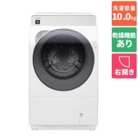 【標準設置料金込】【長期5年保証付】シャープ(SHARP) ES-K10B-WR クリスタルホワイト ドラム式洗濯乾燥機 右開き 洗濯10kg/乾燥6kg | ECカレント