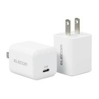 ELECOM エレコム AC充電器 USB充電器 USB Power Delivery準拠 20W USB-C1ポート 固定プラグ 2個セット ホワイト EC-AC12WH 1セット(2個入) | ECJOY!