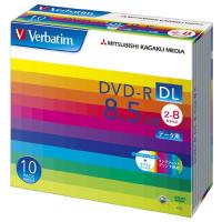 MITSUBISHI 三菱電機 Verbatim製 データ用DVD-R DL 片面2層 8.5GB 2-8倍速 ワイド印刷エリア 5mmケース入り 10枚 (DHR85HP10V1) | ECJOY!