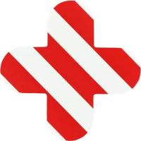 日本緑十字社 緑十字 路面表示ステッカー 十字型 白/赤 150×150mm 10枚組 PVC | ECJOY!