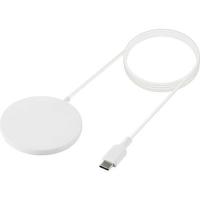 ELECOM エレコム ワイヤレス充電器/マグネット内蔵/7.5W/卓上/ケーブル一体1mホワイト(W-MA02WH) | お宝マーケットヤフー店