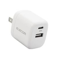 ELECOM エレコム AC充電器/30W/USB-C1ポート/USB-A1ポート/ホワイト(MPA-ACCP30WH) | お宝マーケットヤフー店