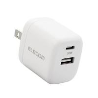 ELECOM エレコム AC充電器/30W/USB-C1ポート/USB-A1ポート/ホワイト(MPA-ACCP30WH) | Fujita Japan