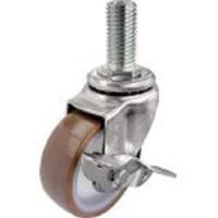 ユーエイキャスター ユーエイ ねじ込み式キャスター ステンレス製自在S付 100径 ウレタン車輪 SUS-ET-100URS-W3/4-40 | ライフアンドグッツ