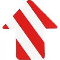 日本緑十字社 緑十字 路面表示ステッカー 矢印型 白/赤 76×70mm 10枚組 PVC | ライフアンドグッツ