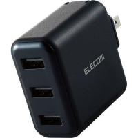 ELECOM エレコム AC充電器/3.6A出力/USB-Aメス3ポート/ブラック(MPA-ACU12BK) | エクセレントショップ