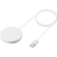 ELECOM エレコム ワイヤレス充電器/マグネット内蔵/5W/卓上/ケーブル一体/1m/ホワイト(W-MA01WH) | エクセレントショップ
