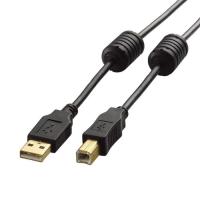 ELECOM エレコム USB2.0ケーブル/フェライトコア付 ABタイプ/3.0m(ブラック)(U2C-BF30BK) | エクセレントショップ
