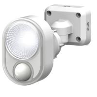 ムサシ RITEX フリーアーム式LEDセンサーライト(4W×1灯) 防雨タイプ コンセント式 ホワイト LED-AC103 | エクセレントショップ