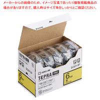 キングジム 「テプラ」ＰＲＯ　ＳＲシリーズ専用テープカートリッジ SC6Y-5P 黄　黒文字 5巻(1巻8m) | EC・ジャングル