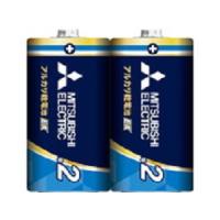 【法人様限定　まとめ買い】三菱　アルカリ乾電池・単2　10本セット(2本入パック×5)　LR14EXR/2S 5P | エコデン