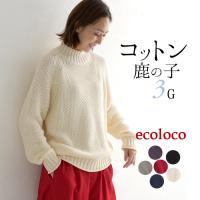 オリジナル チクチクしない 鹿の子 プルオーバー M-L〜3L ecolocoオリジナル SO「」× ecoloco 綿100% 秋 冬 40代 50代 60代 23AW0824R, 敬老の日 ギフト