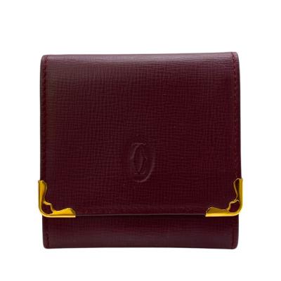 美品！Cartier カルティエ ボルドー レザー コインケース スクエア型 楽天市場】Cartier カルティエ マストドゥカルティエ スクエア
