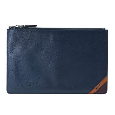 【極美品】PRADA プラダ クラッチバッグ サフィアーノレザー ブルー メンズ PRADA メンズクラッチバッグ｜バッグ｜ファッション おすすめ人気商品