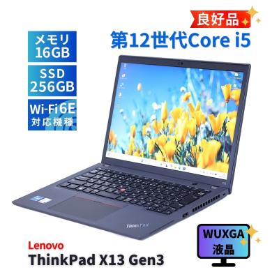 準美品 X13 Gen3 12世代 i5 16GB SSD WUXGA オフィス thinkpad x13 gen 3（ノートパソコン本体）（解像度：WUXGA（1920x1200