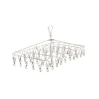 アイリスオーヤマ IRIS OHYAMA 衣類ハンガー オールステンレス製 サビに強い 洗濯ピンチ数50個 回転式ネック キャッチフック ステンレスピンチハンガー PIH-50SH | eでんでん