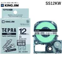 あすつく対応 「直送」 キングジム KING JIM SS12KW テプラＰＲＯテ−プカ−トリッジ 強粘着タイプ 12mm テープカートリッジ | 測定器・工具のイーデンキ