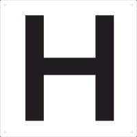 トラスコ中山（ＴＲＵＳＣＯ） ＴＲＵＳＣＯ    TAEHH 表示板 アルファベット「H」 420X420 アルファベットH | 測定器・工具のイーデンキ