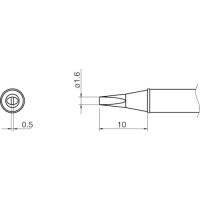 あすつく対応 「直送」 HAKKO 白光 T31-01D16 こて先／１．６Ｄ型 T3101D16 | 測定器・工具のイーデンキ