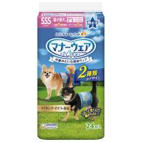 ユニ・チャーム 4520699625859 マナーウェア 男の子用 SSSサイズ 青チェック・紺チェック 24枚 | 測定器・工具のイーデンキ