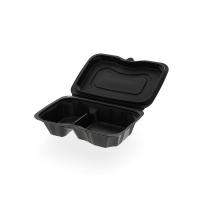 004450550 食品容器 バイオデリカシェルBOX 60−1 黒 25枚入 | 測定器・工具のイーデンキ