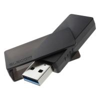 ELECOM エレコム MF-RMU3B064GBK USBメモリ 64GB 5Gbps USB3．2 Gen1 ／2．0 USB−A 回転式キャップ 誤回転防止 ホコリ混入防止 ブラック MFRMU3B064GBK | 測定器・工具のイーデンキ