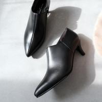 ブーツ ブーティ ポインテッドトゥ  日本製 本革 レディース 秋冬 歩きやすい 履きやすい ポインター | EDIE
