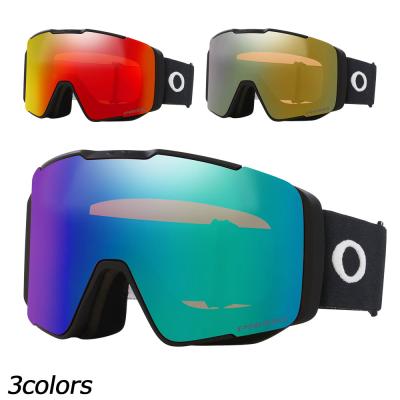Oakley ゴーグル グリーンレンズ ブルーストラップ オークリー ゴーグル ストラップ（スキーゴーグル、サングラス