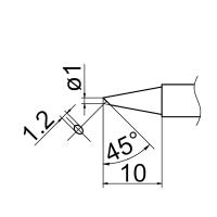 白光 こて先/1BC型(Z) 面のみ T12-BCF1Z | GAOS Yahoo!ショップ