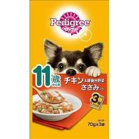 ペディグリー　11歳からのやさしくカラダケア　ほぐれチキン&amp;緑黄色野菜とささみ入り　70GX3袋 | ウエルシア