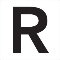 TRUSCO 表示板 アルファベット「R」 420X420 TAEHR トラスコ | エヒメマシン Yahoo!ショッピング店