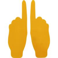 TRUSCO 耐久フロアサイン手型 黄 2枚(1シート) DFSHY トラスコ 【ネコポス対応】 | エヒメマシン 2号店