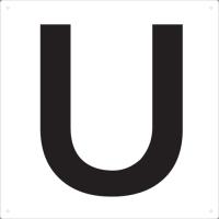 TRUSCO 表示板 アルファベット「U」 420X420 TAEHU トラスコ | エヒメマシン 2号店