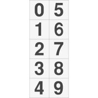 TRUSCO 数字ステッカ? 30×30 「0~9」連番 透明地/黒文字 1枚入 TSN3010TM トラスコ 【ネコポス対応】 | エヒメマシン 2号店