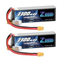 ゼエエ Zeee 4S リポバッテリー 14.8V 50C 3300mAh XT60プラグ付き 2パック ラジコン製品バッテリー 大容量バッテリー 無 | 栄光