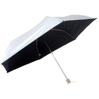 晴雨兼用 折りたたみ傘 生地表シルバーコーティング グラスファイバー仕様 軽量 無地 3段式 ミニ傘60cm（表シルバー/裏黒） | 栄光