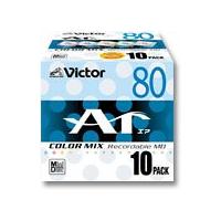 Victor ミニディスク 80分 カラーミックス 10枚 10MD-80LX : 栄光