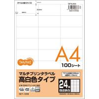 【送料無料】【個人宅届け不可】【法人（会社・企業）様限定】各種(旧マルチ)プリンタラベル高白色 A4 24面 66×33.9mm 四辺余白付 1冊(100シート) | eジャパン