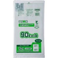 ジャパックス 環境袋策 容量表示入バイオマスポリ袋 白半透明90L 1パック(10枚) | eジャパン