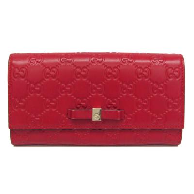 グッチ 388679 グッチシマ レザー 長財布 レッド レディース グッチ 長財布 レディース 388679（レディースファッション